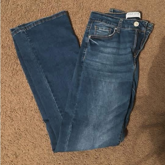 Wax Jean Denim - Wax Jean Medium Blue Faded Slim Bootcut Jeans